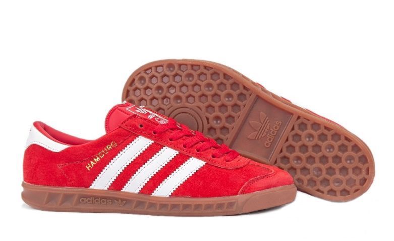 Adidas Hamburg красные с белым (39-44)
