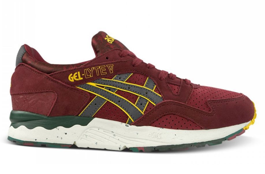 The Good Will Out x ASICS Gel Lyte 5 бордовые с зеленым (39-44)