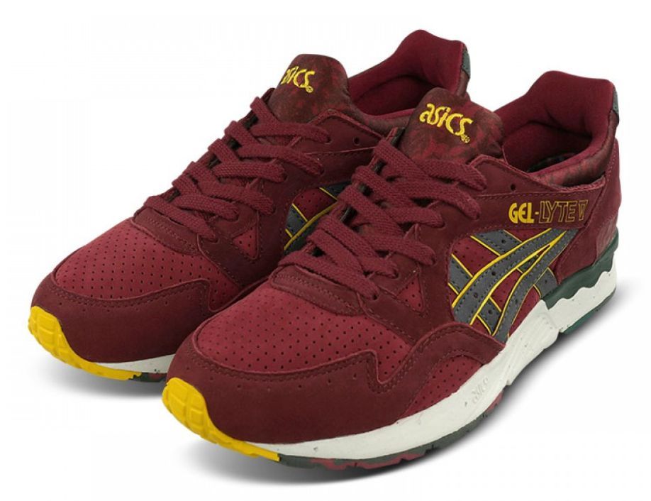The Good Will Out x ASICS Gel Lyte 5 бордовые с зеленым (39-44)