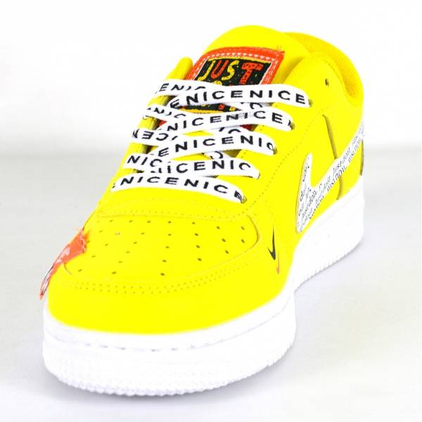 Nike Air Force 1 x OFF White, желтый, кожа, женские