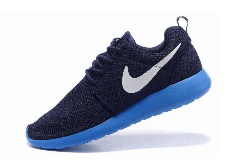 Nike Roshe Run черные с синим (39-44)