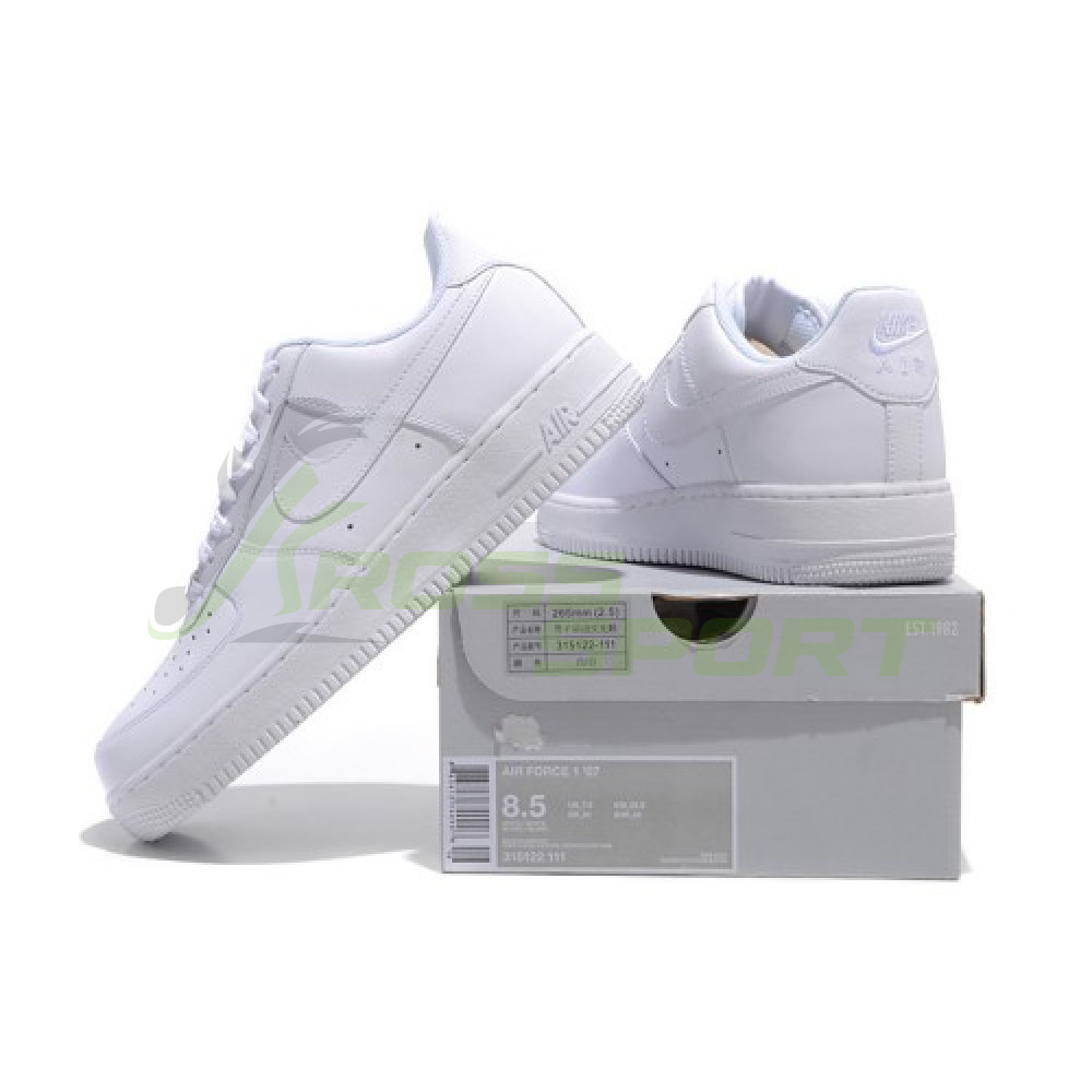  Nike Air Force 1 Low All White c мехом